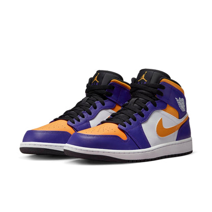 Air Jordan Men's Retro 1 Mid 'Lakers 2022' Sneakers