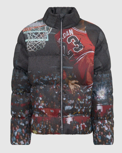 Air Jordan Men's X A Ma Maniere All Over Print Puffer Jacquard Down Fill Jacket
