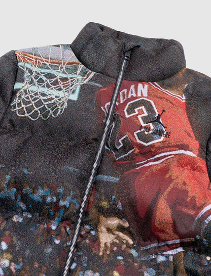 Air Jordan Men's X A Ma Maniere All Over Print Puffer Jacquard Down Fill Jacket