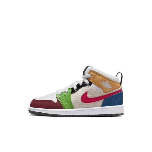 Air Jordan Preschool Retro 1 Mid Se Ps 'Messy Room' Sneakers
