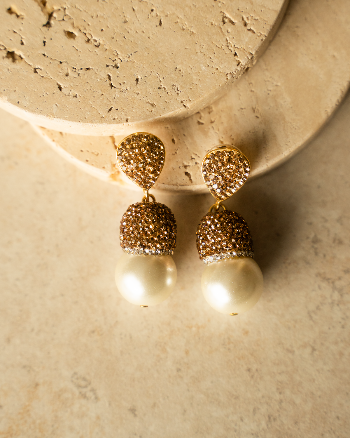 CRYSTAL Pearl Drop Earrings