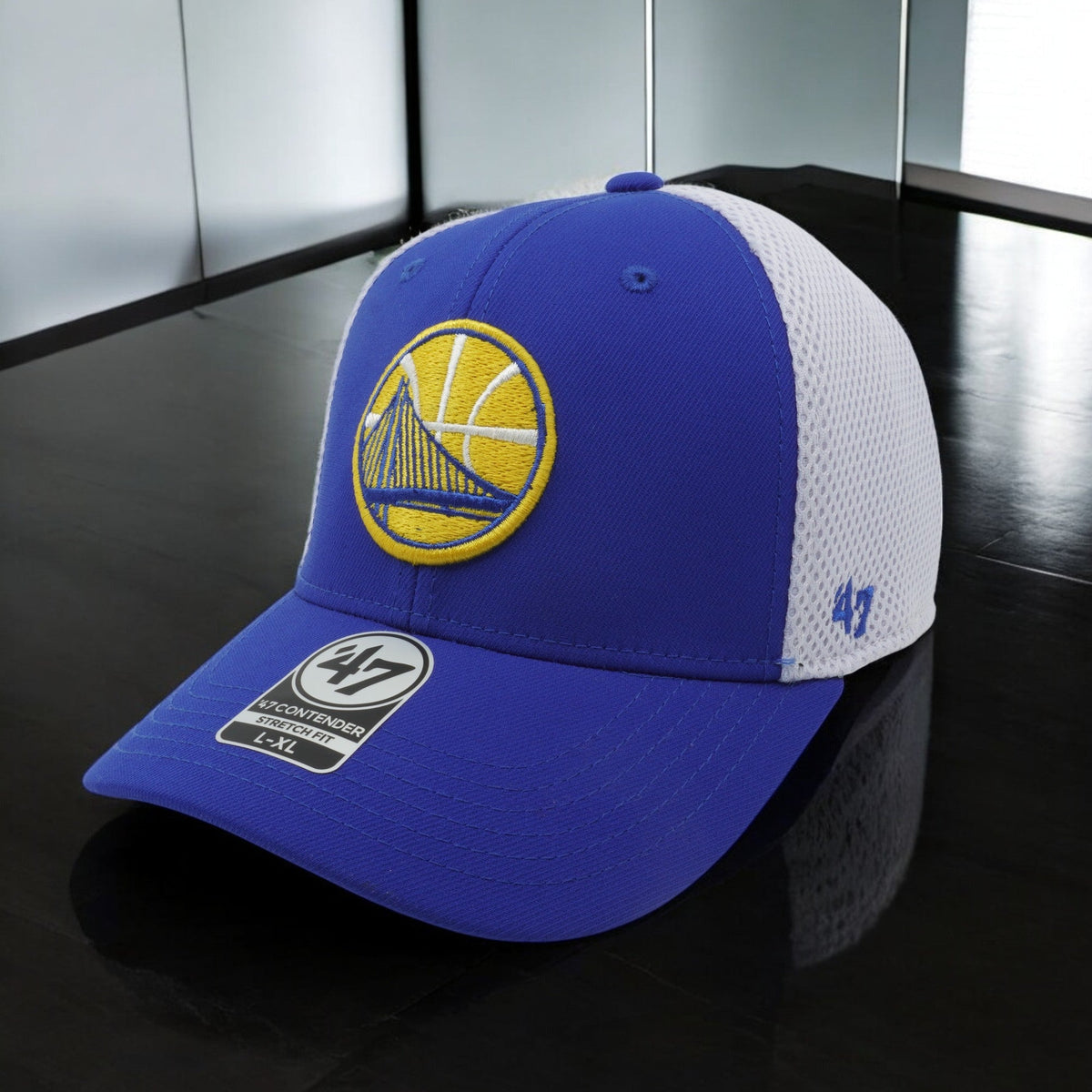47 Brand Men's NBA Gs Warriors Western Conf Stretch Fit Hat Hats