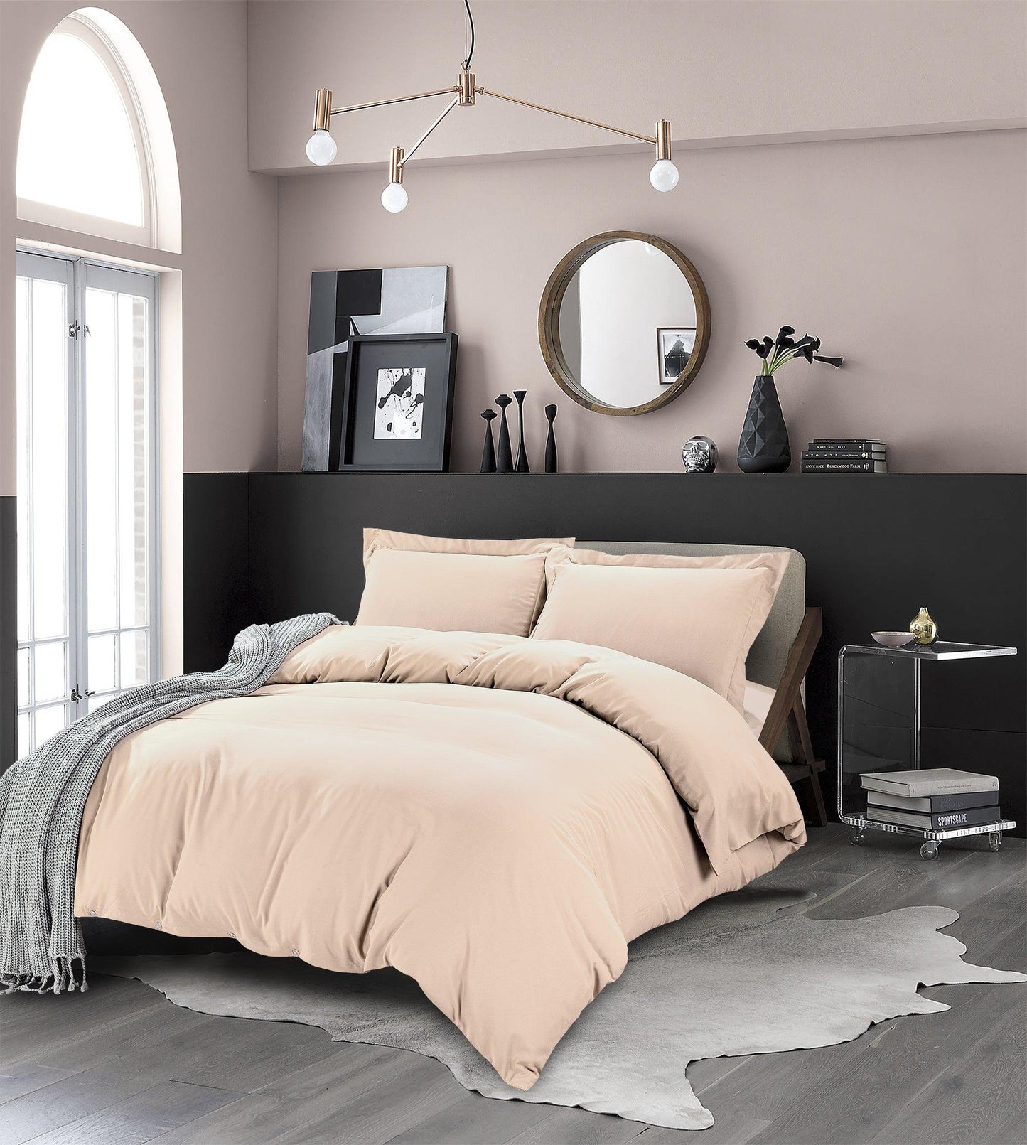 Elegant Comfort Essential 3-Piece Solid Duvet Cover Set
