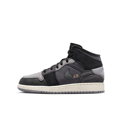 Air Jordan Youth Retro 1 Mid 'Craft Inside Out Black' Gs Sneakers