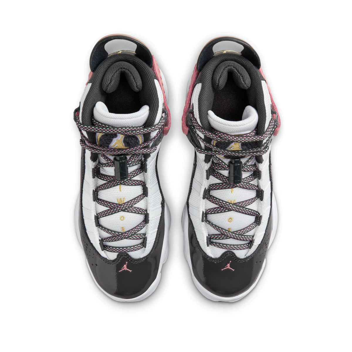 Air Jordan Grade School 6 Rings 'White Red Stardust Vapor Green Anthracite Gs' Sneakers