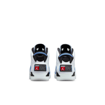 Air Jordan Preschool Retro 6 Ps 'Unc White' Sneakers