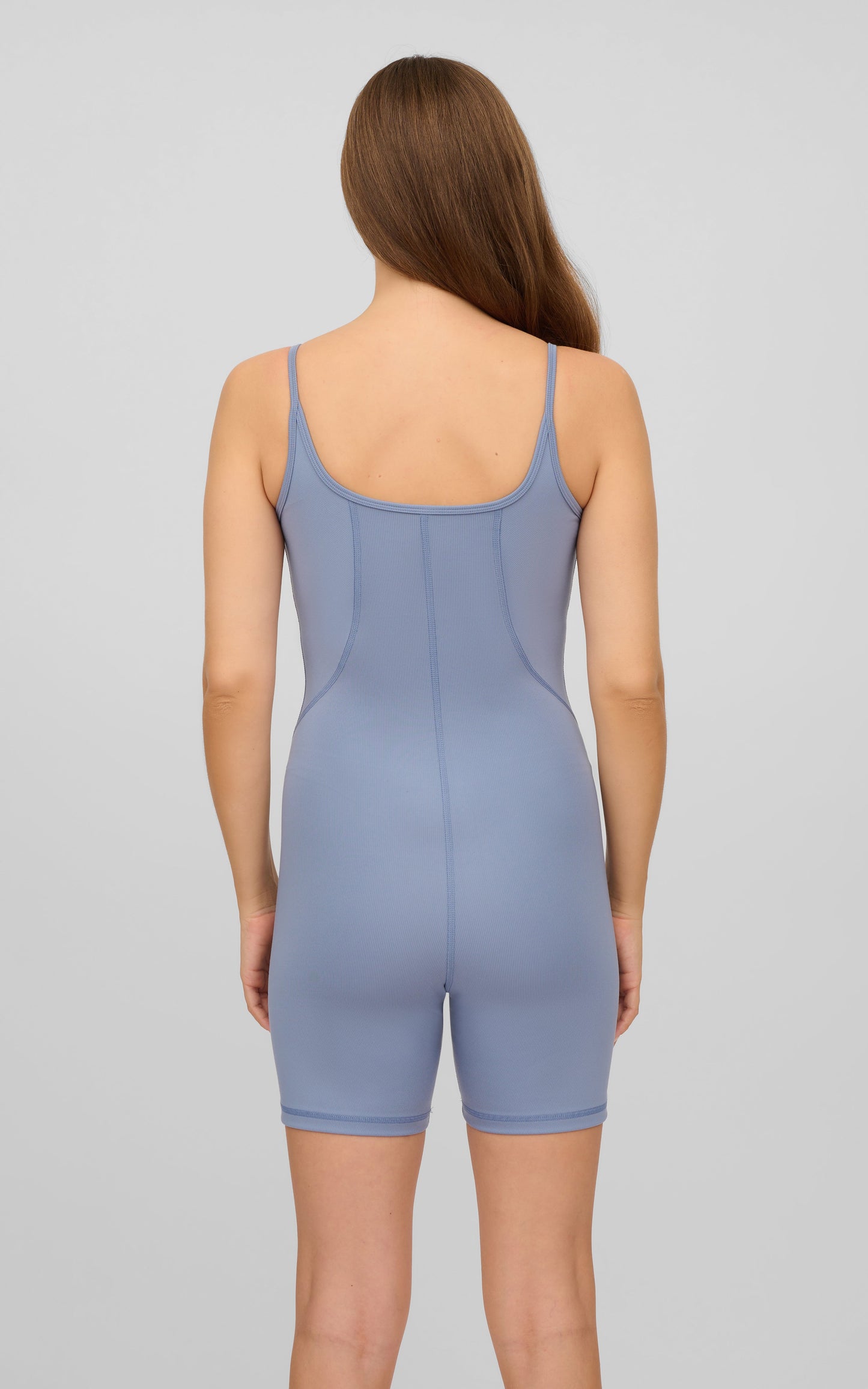 90 Degree by Reflex Illusion Ribbed Short Romper