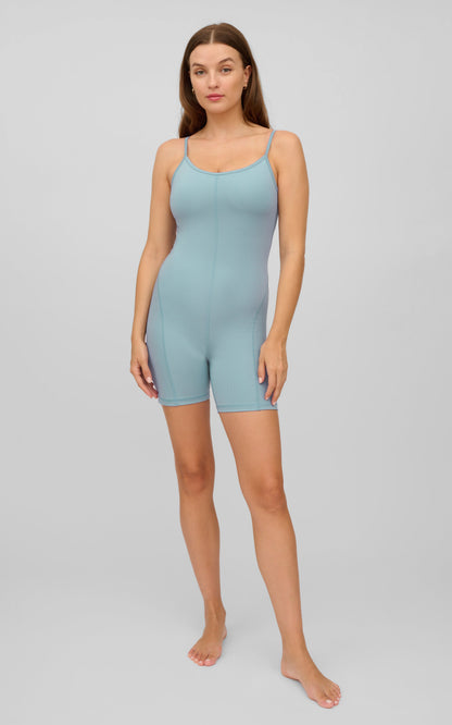 90 Degree by Reflex Illusion Ribbed Short Romper