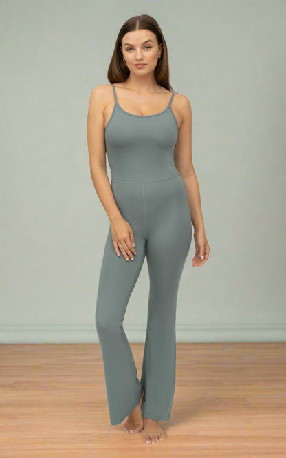 90 Degree by Reflex Illusion Ribbed Flare Jumpsuit