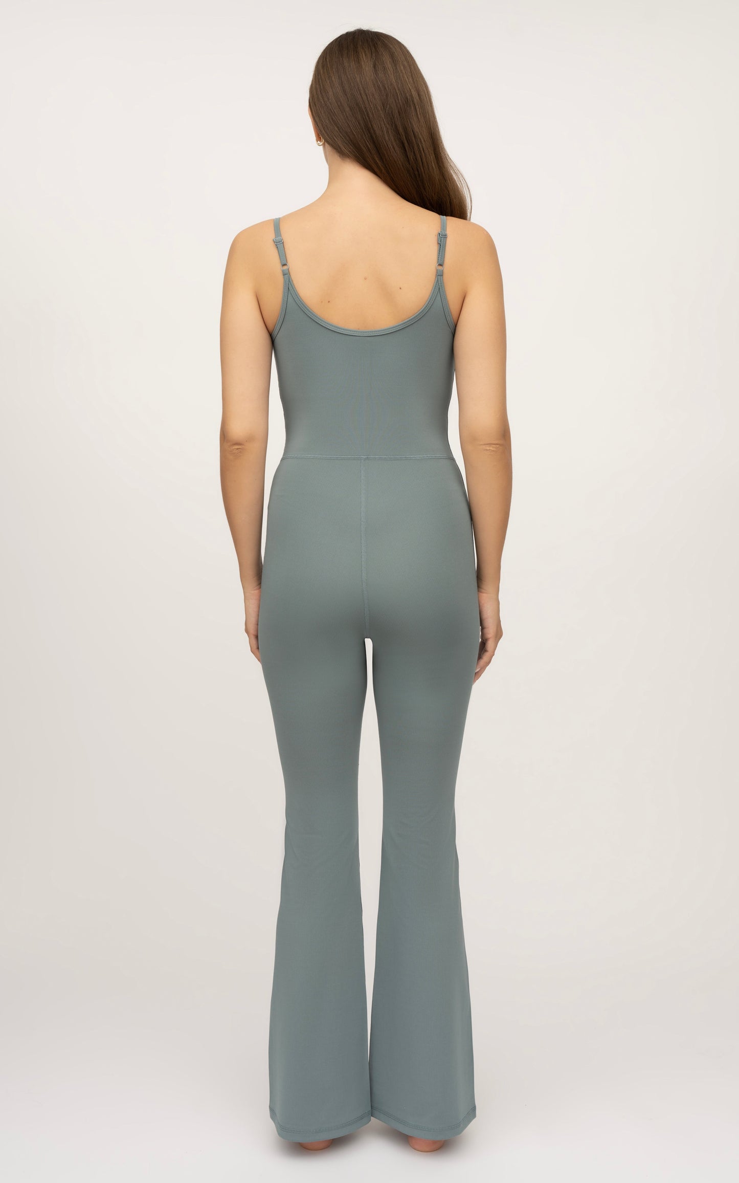90 Degree by Reflex Illusion Ribbed Flare Jumpsuit
