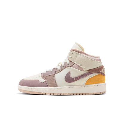 Air Jordan Grade School Retro 1 Mid Se Craft 'Taupe Haze' Gs Sneakers