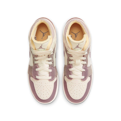 Air Jordan Grade School Retro 1 Mid Se Craft 'Taupe Haze' Gs Sneakers