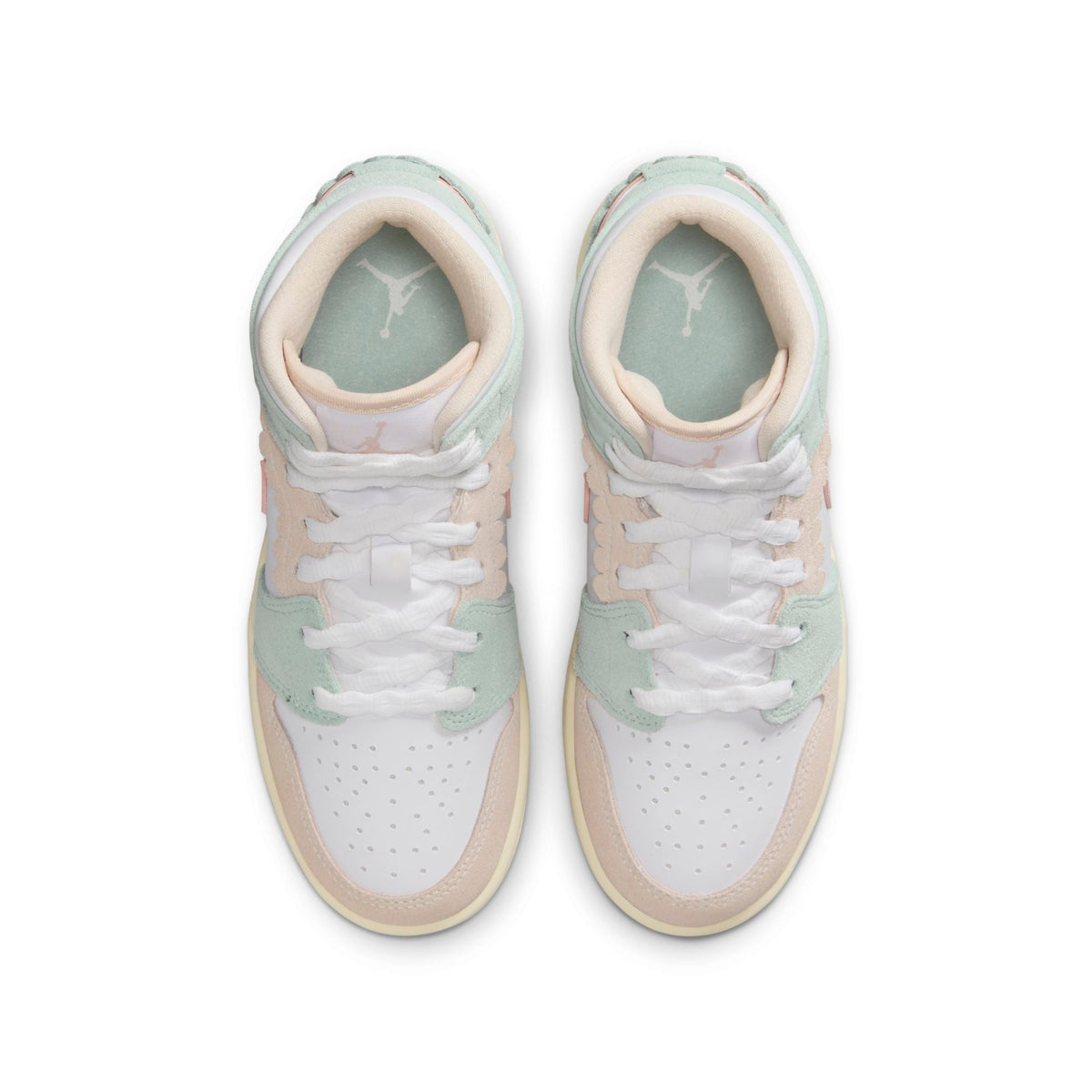 Air Jordan Grade School Retro 1 Mid Se 'Pink Oxford Gs' Sneakers
