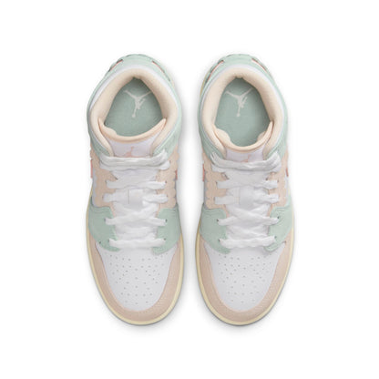 Air Jordan Grade School Retro 1 Mid Se 'Pink Oxford Gs' Sneakers