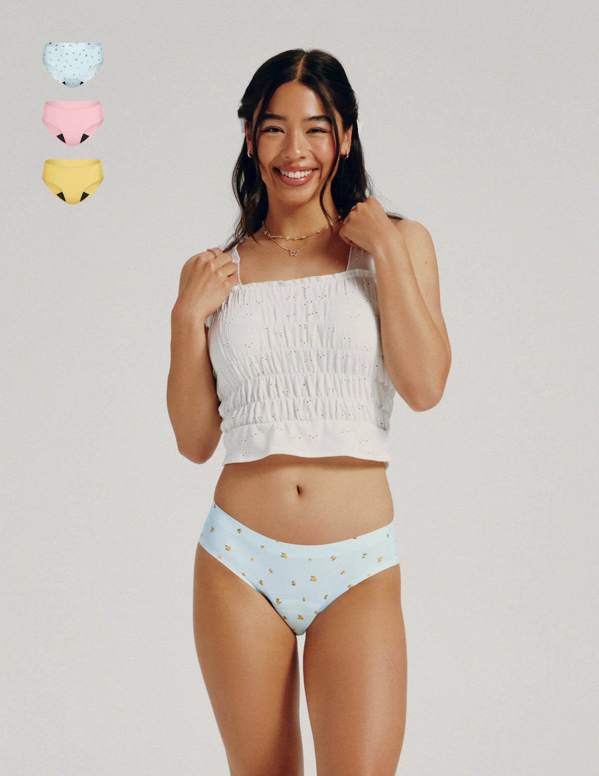 Teen Light Leakproof No-Show Bikini 3-Pack - Last Call