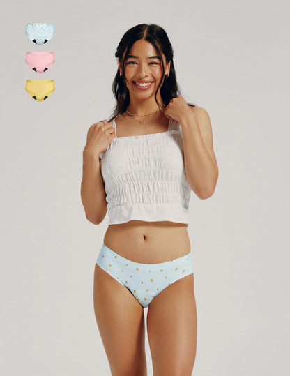 Teen Leakproof UltraThin No-Show Bikini 3-Pack - Last Call