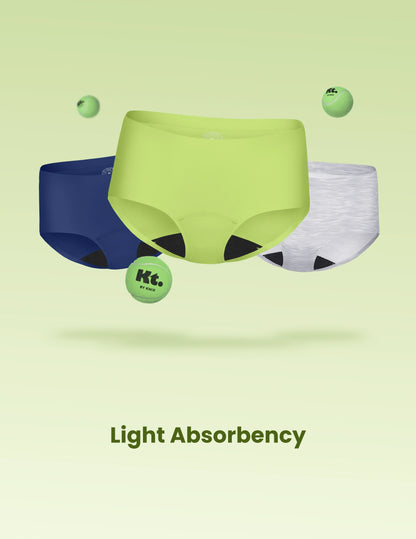 Teen Light Leakproof No-Show Boyshort 3-Pack - Last Call