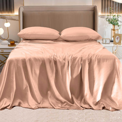 Elegant Comfort Fine 4-Piece Silky Satin Sheet Set, Bright Shades