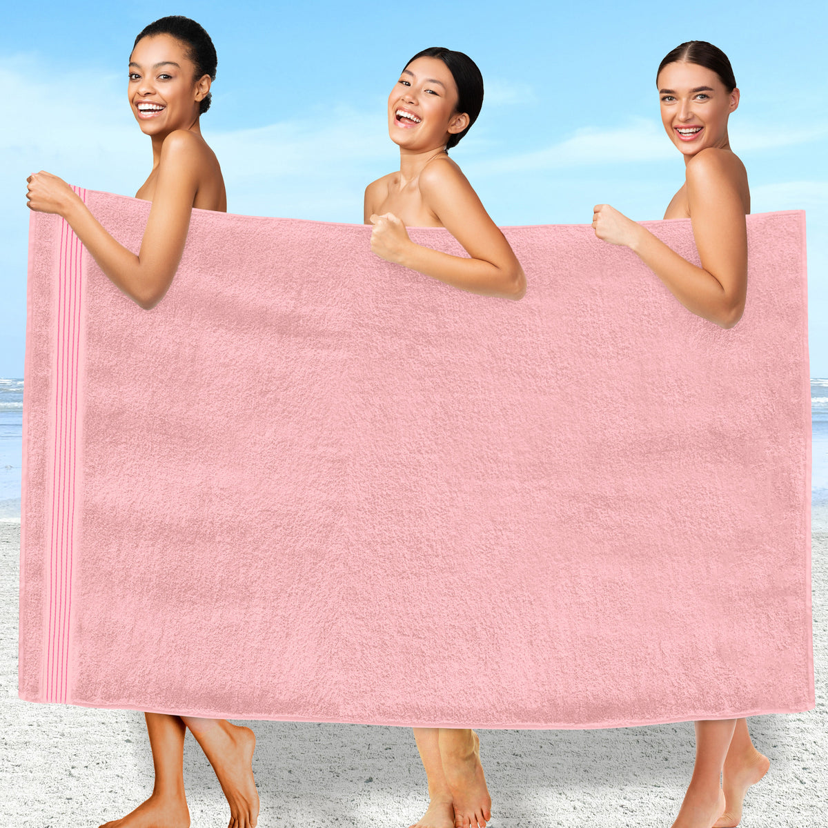 Elegant Comfort 1 Piece Premium Turkish Cotton Oversized Bath Sheet Towel 40 x 80 Inch