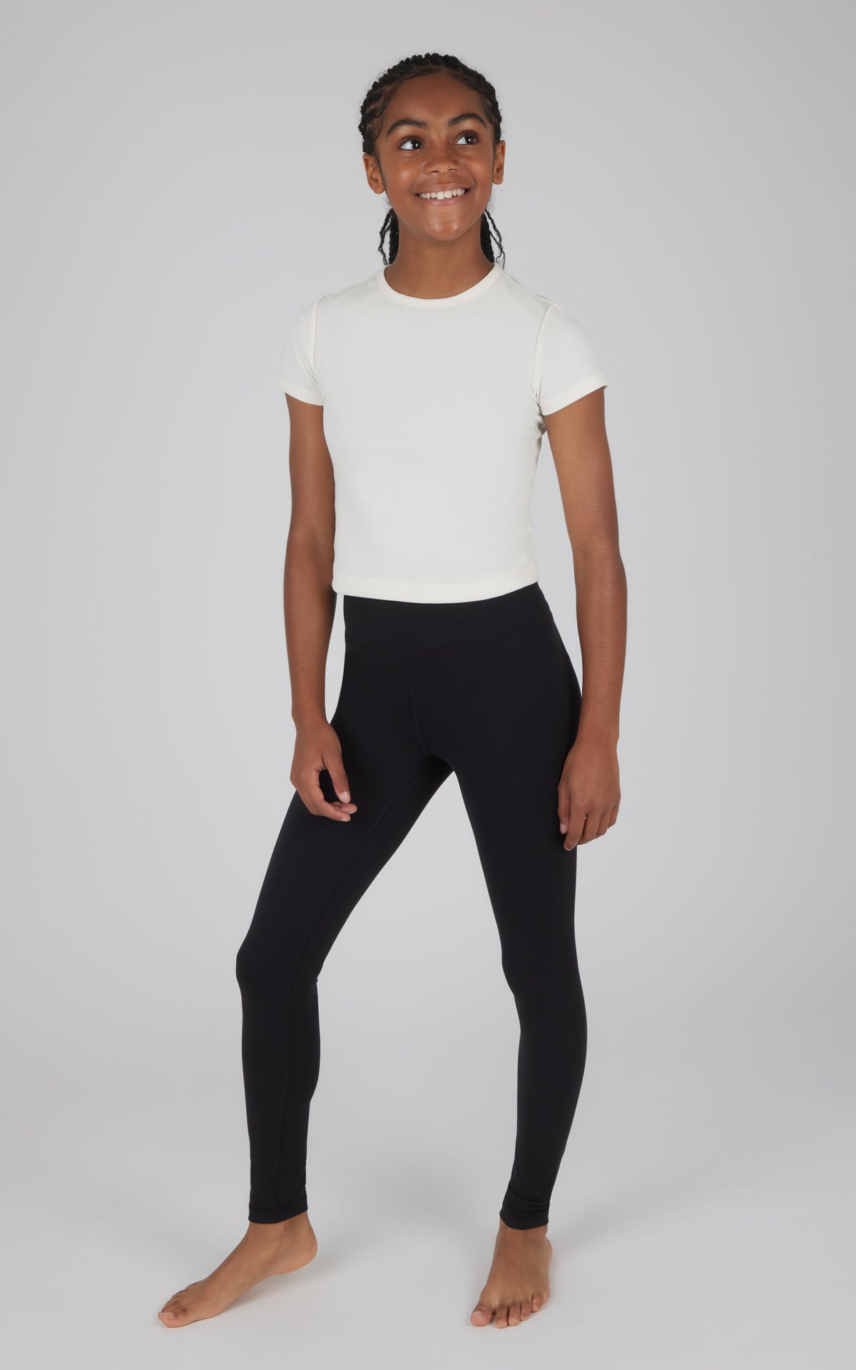 90 Degree by Reflex Girls 2 Pack Interlock Everyday Full Length Legging and Everyday Interlock High Waist Flared Pant