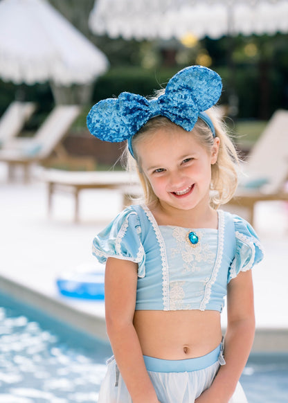 Glass Slipper Puff Sleeve Bikini