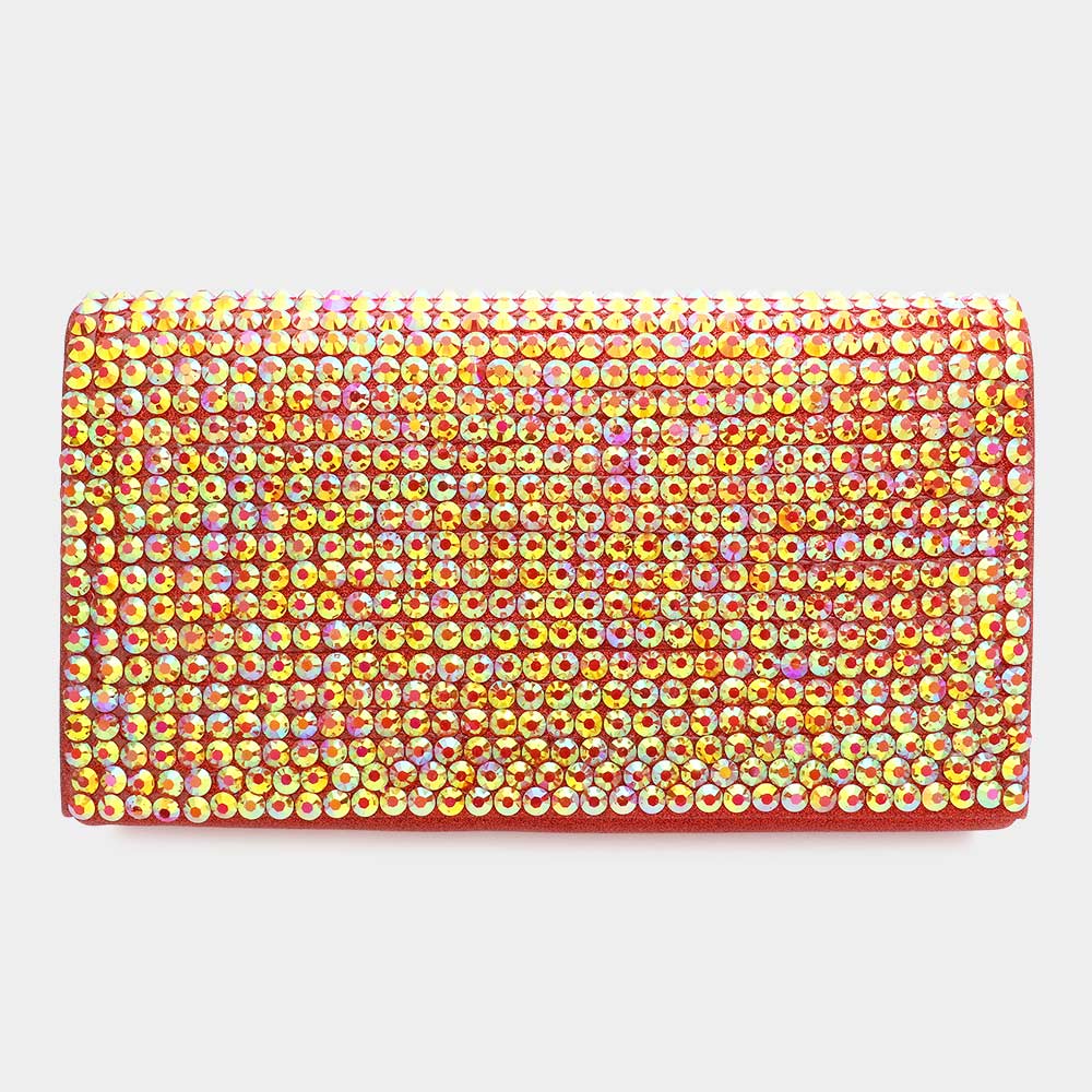 Bling Studded Evening Clutch Crossbody Bag