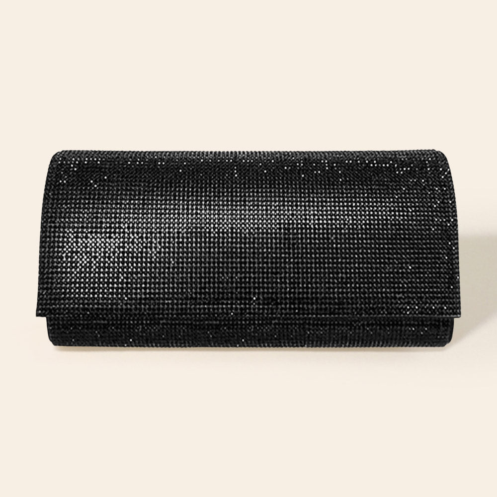 Bling Solid Evening Clutch Crossbody Bag