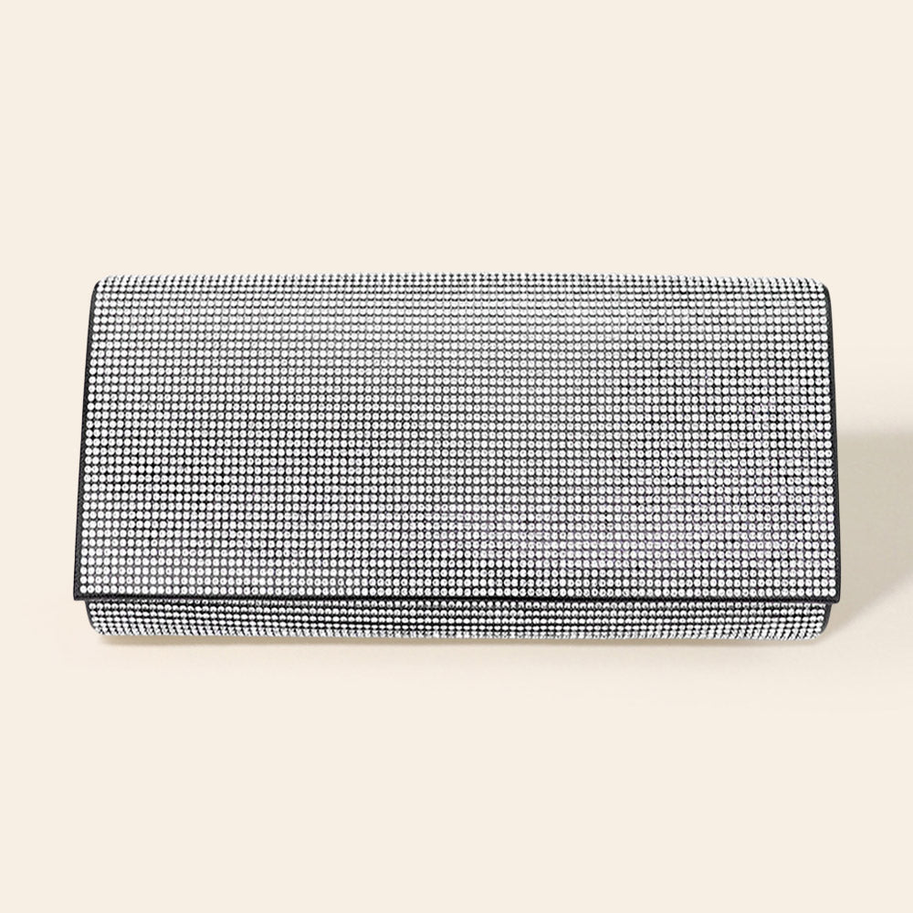 Bling Solid Evening Clutch Crossbody Bag