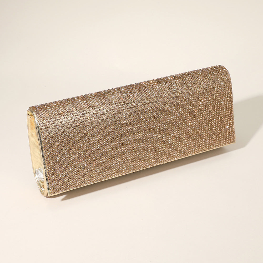 Bling Solid Evening Clutch Crossbody Bag