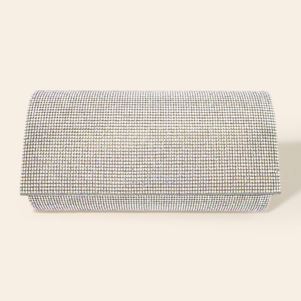 Bling Solid Evening Clutch Crossbody Bag