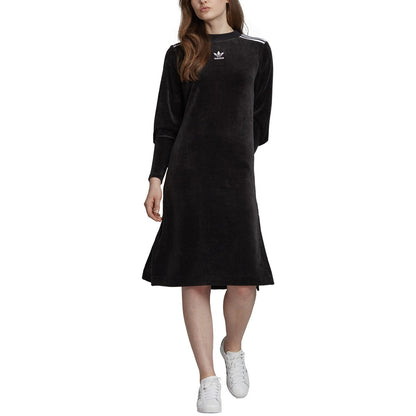 adidas Women's Originals Plush Velour Trefoil Dress Dresses