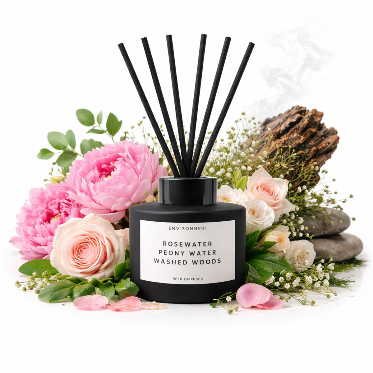 ENVIRONMENT 200mL Reed Diffuser Rosewater PeonyWater WashedWoods