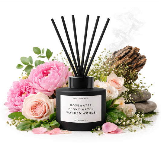 ENVIRONMENT 200mL Reed Diffuser Rosewater PeonyWater WashedWoods