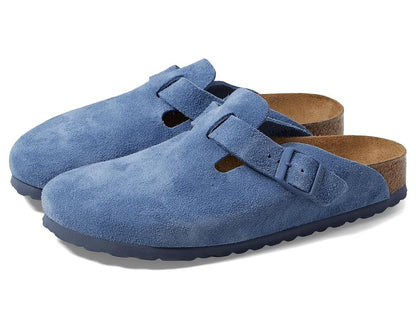 Birkenstock Boston Soft Footbed Suede Leather Clogs