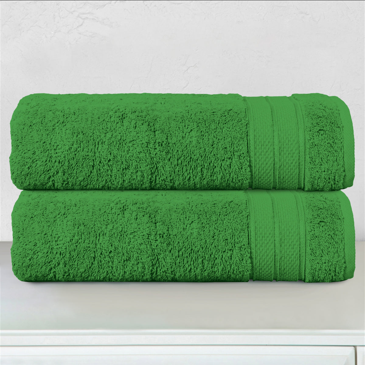Elegant Comfort 2-Piece Turkish Cotton Three Line Popcorn Bath Towel Set, 27 x 54 inch