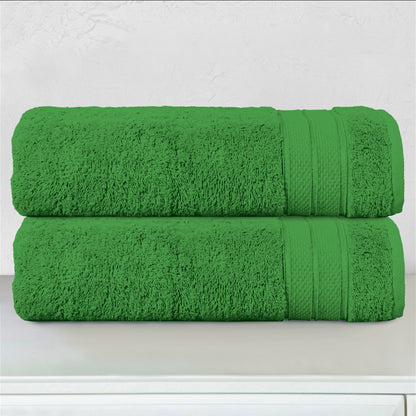 Elegant Comfort 2-Piece Turkish Cotton Three Line Popcorn Bath Towel Set, 27 x 54 inch