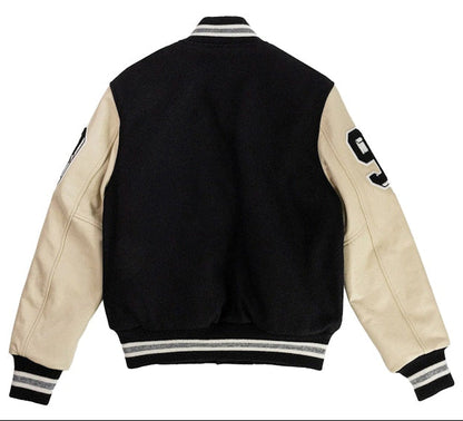 Eric Emanuel Men's Ee Varsity Letterman Wool/Leather Jacket Ss24