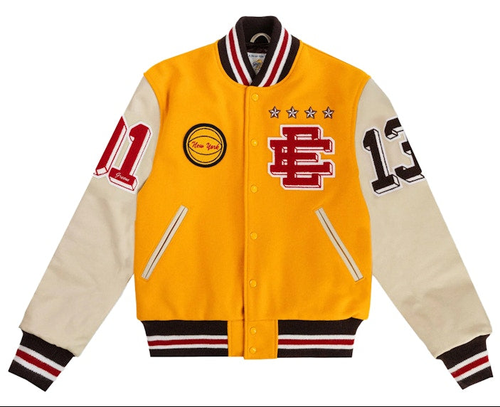 Eric Emanuel Men's Ee Varsity Letterman Wool/Leather Jacket Ss24