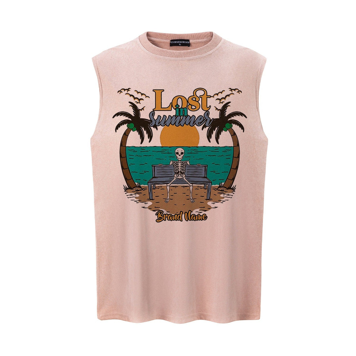 Skeleton Beach Printed Tank Top