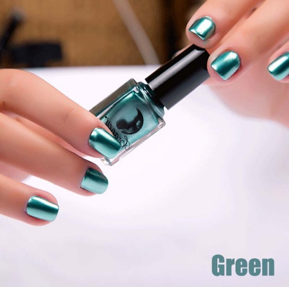 14-Color Metallic Nail Polish Set