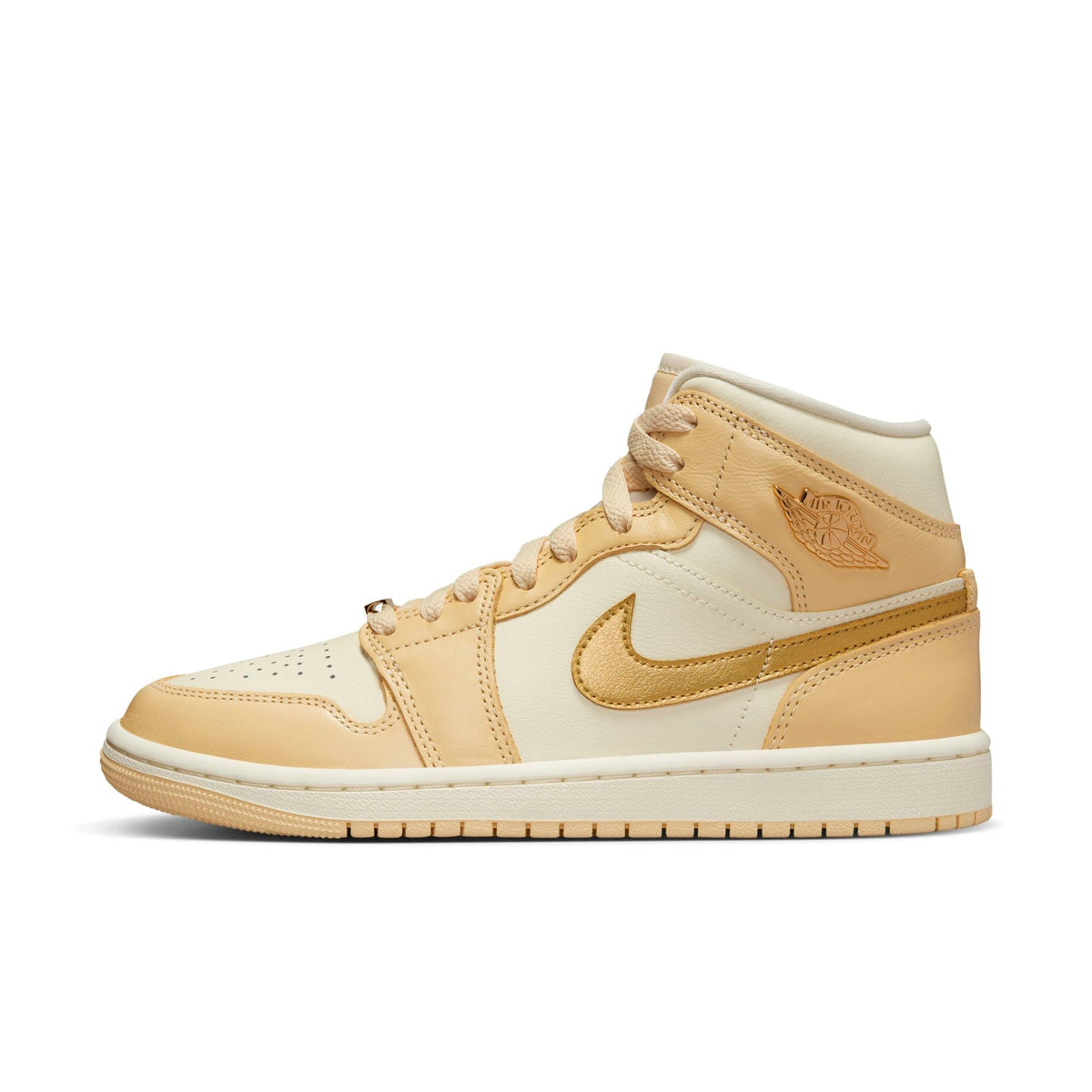 Air Jordan Women's Retro 1 Mid Se 'French Vanilla Gold' W Sneakers