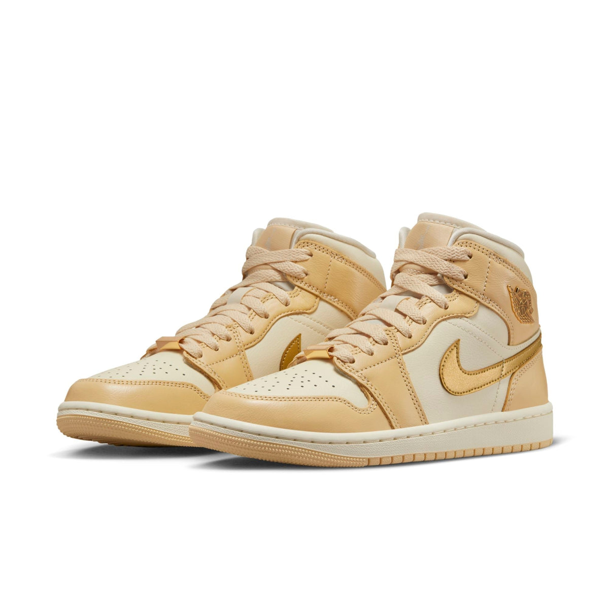Air Jordan Women's Retro 1 Mid Se 'French Vanilla Gold' W Sneakers