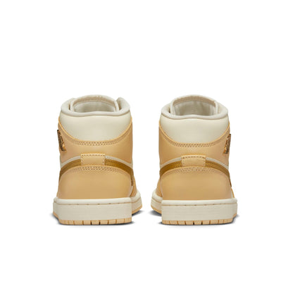Air Jordan Women's Retro 1 Mid Se 'French Vanilla Gold' W Sneakers