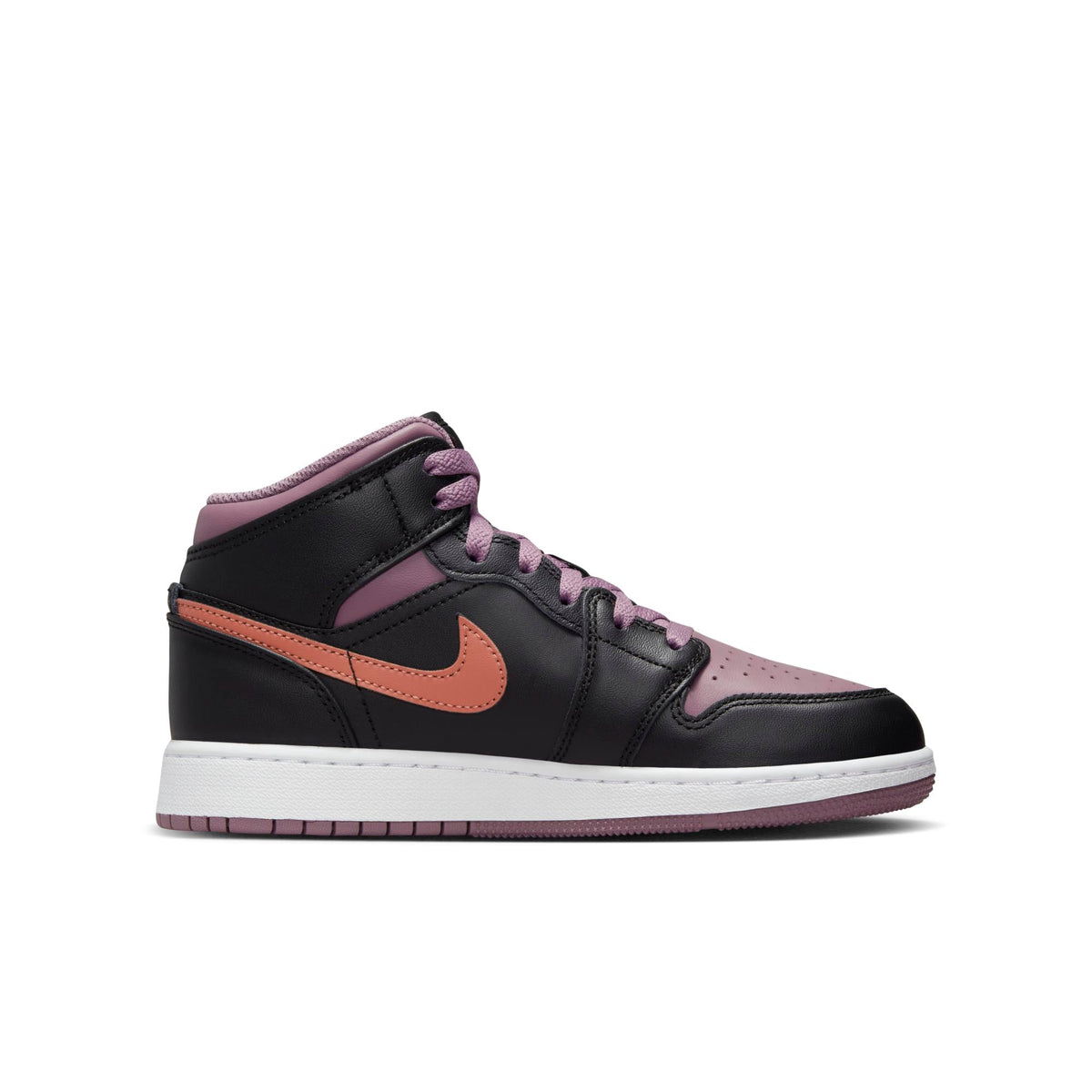 Air Jordan Grade School Retro 1 Mid Se 'Black Sky J Mauve' Gs Sneakers