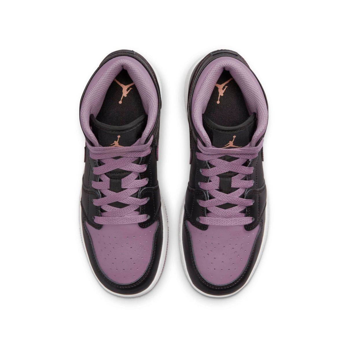 Air Jordan Grade School Retro 1 Mid Se 'Black Sky J Mauve' Gs Sneakers