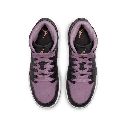 Air Jordan Grade School Retro 1 Mid Se 'Black Sky J Mauve' Gs Sneakers