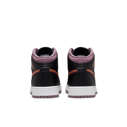 Air Jordan Grade School Retro 1 Mid Se 'Black Sky J Mauve' Gs Sneakers