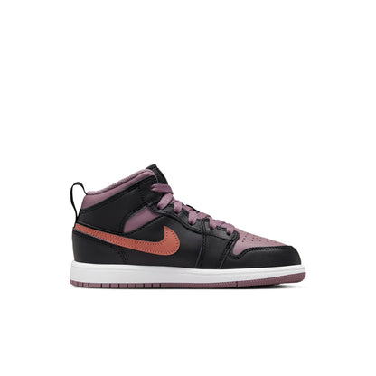 Air Jordan Preschool Retro 1 Mid Se 'Black Sky J Mauve' Ps (Ps)
