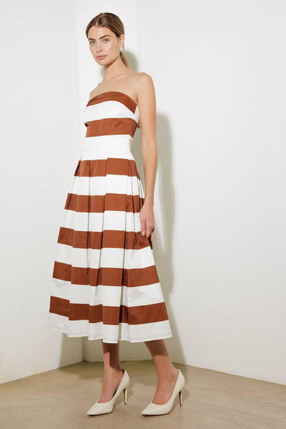 Everyday Hustle Rust Woven Midi Dress