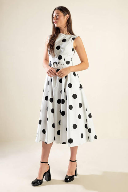Echoing Fjord Woven Midi Dress